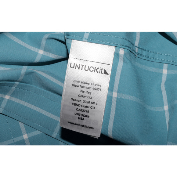 UNTUCKit Men's Long Sleeve Button Front Shirt Size Large - Picture 8 of 8
